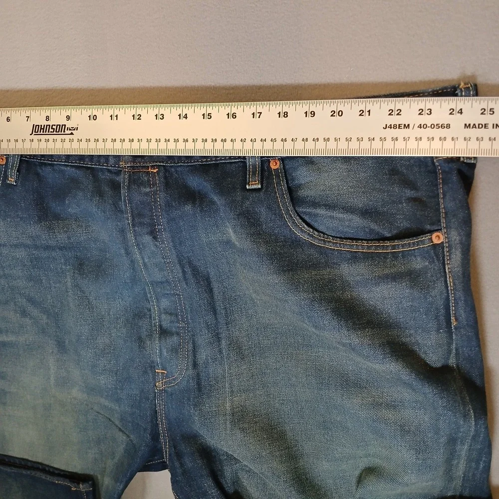 Levis Men's 501 Original Jeans Big & Tall Size 50x32 Blue Stretch Straight NEW